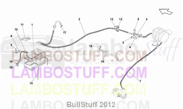 2014 Lamborghini GALLARDO LP 560-4 COUPE JAPAN ELECTRICAL SYSTEM (971.05.00)